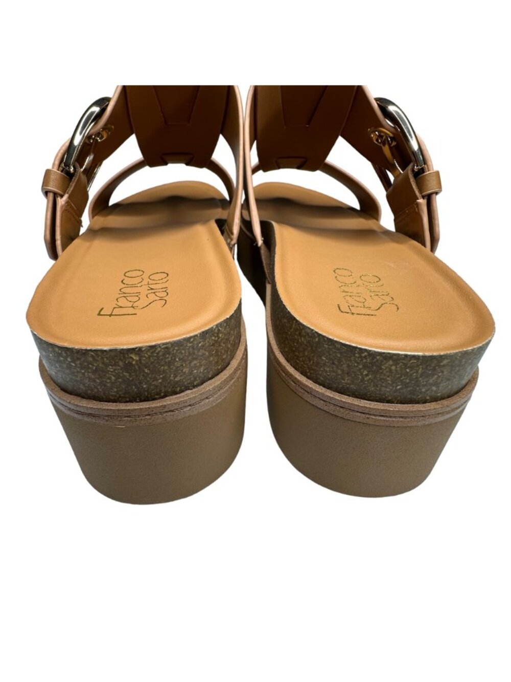 Franco Sarto Sandals Womens Size 11 Tan Leather Platform Patsy Buckle Detail NEW - Picture 7 of 14